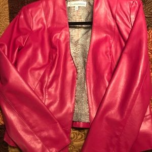 Pink soft rich leather jacket